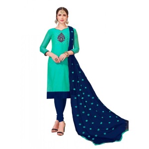Women's Modal Silk Unstitched Salwar-Suit Material With Dupatta