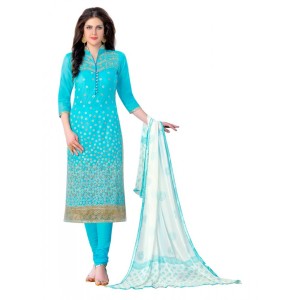 Women's Cotton Unstitched Salwar Suit-Material With Dupatta