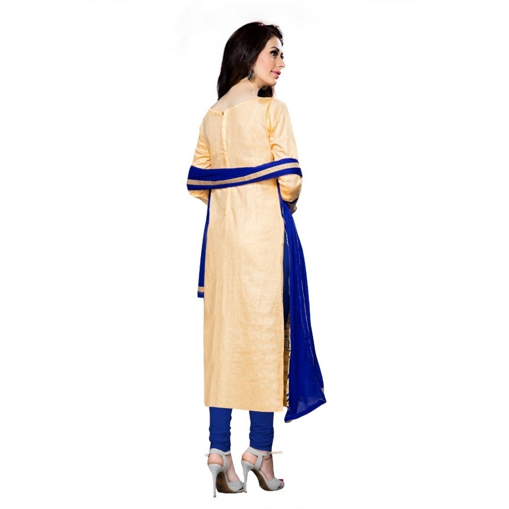 Women's Cotton Unstitched Salwar Suit-Material With Dupatta