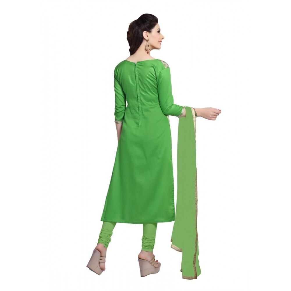 Women's Cotton Unstitched Salwar Suit-Material With Dupatta