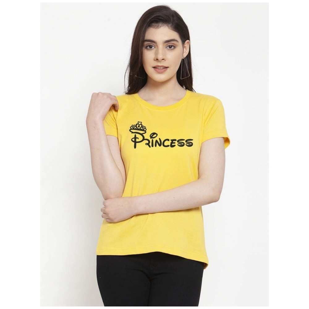 Women's Cotton Blend Princess Printed T-Shirt