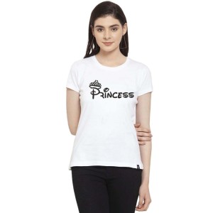 Women's Cotton Blend Princess Printed T-Shirt