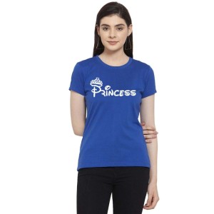 Women's Cotton Blend Princess Printed T-Shirt