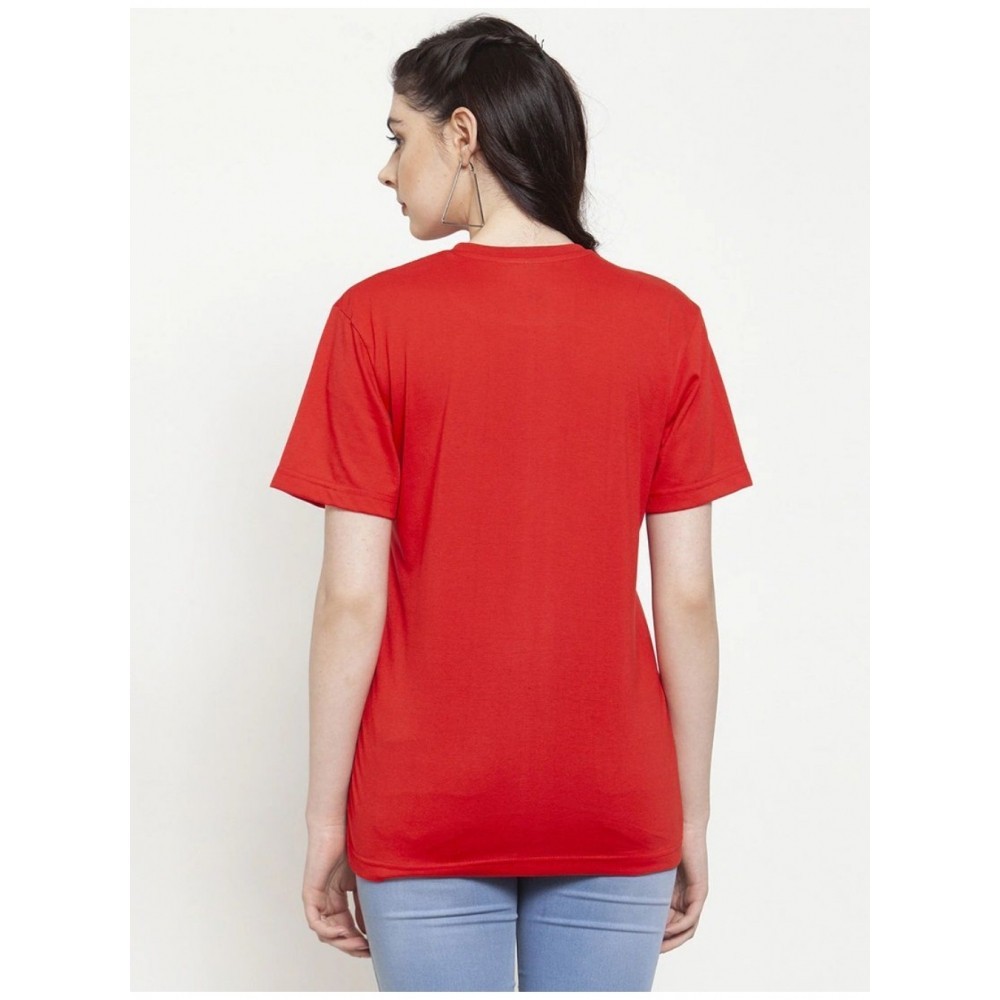 Women's Cotton Blend Kaafi Cutee Printed T-Shirt