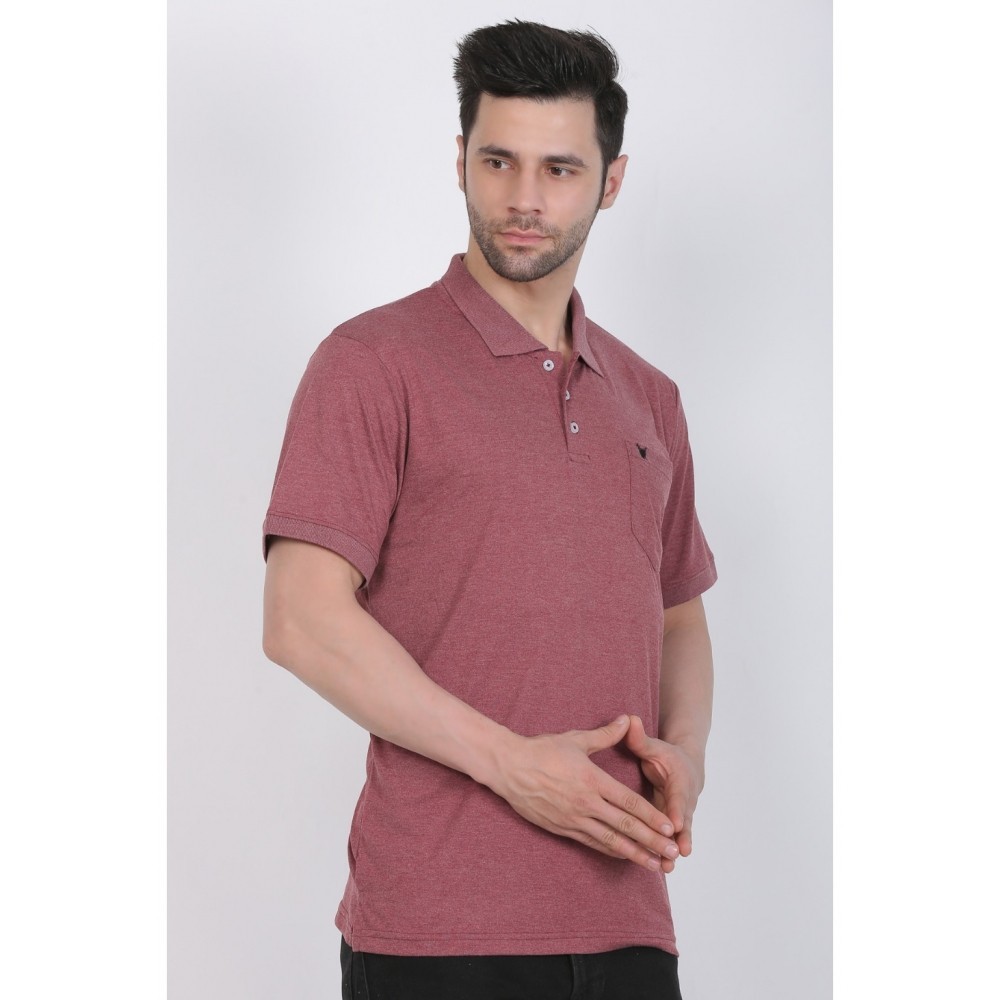 Men's Poly Viscose Polo Plain Tshirt