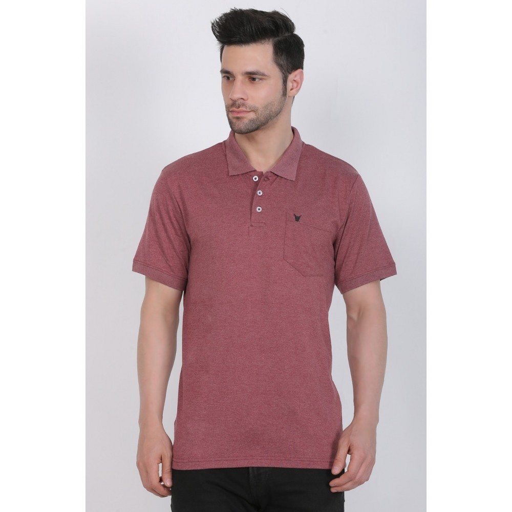 Men's Poly Viscose Polo Plain Tshirt