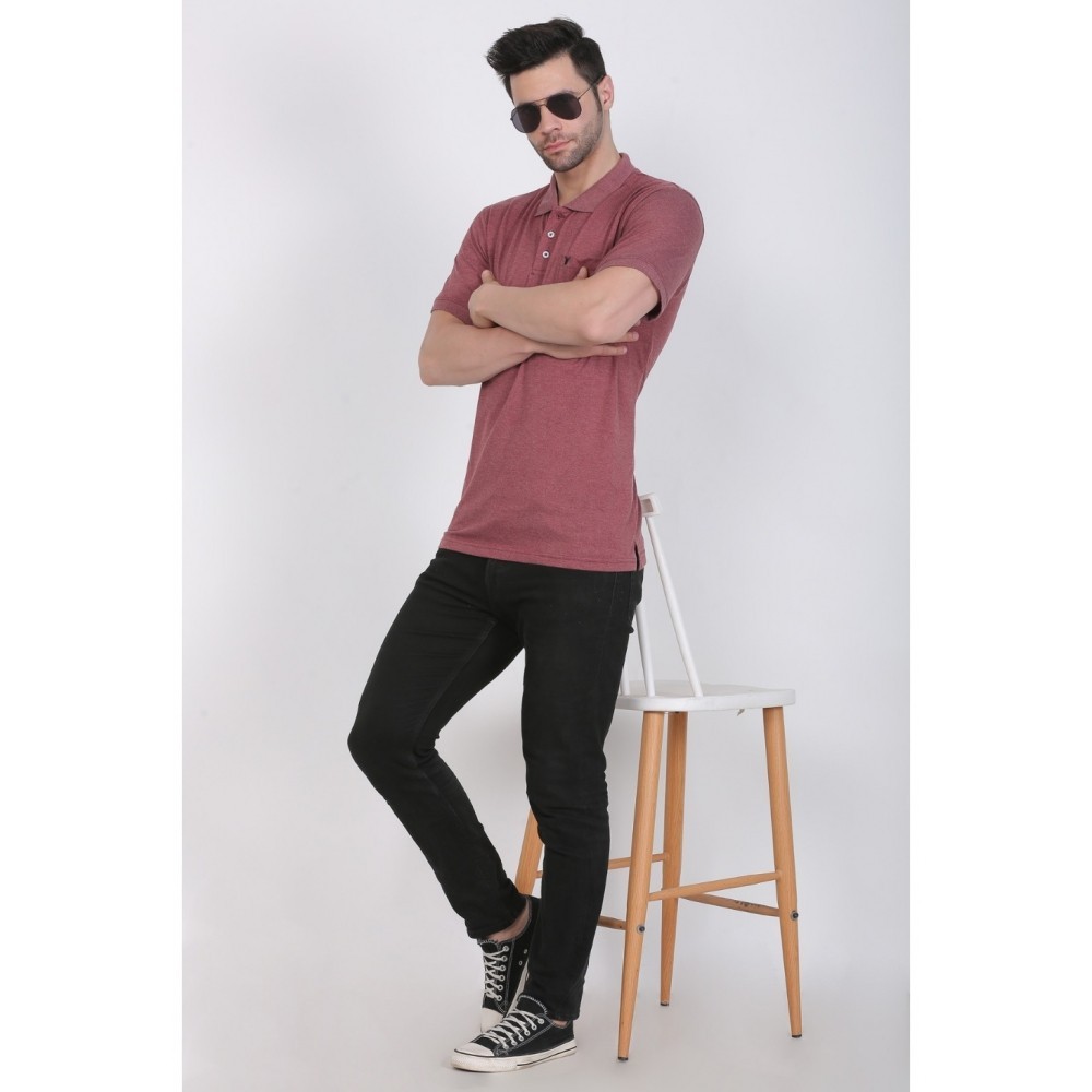 Men's Poly Viscose Polo Plain Tshirt