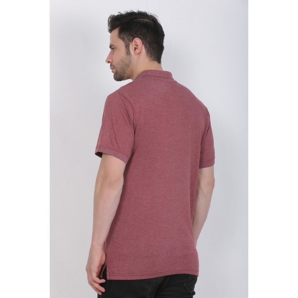 Men's Poly Viscose Polo Plain Tshirt