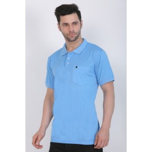 Men's Poly Viscose Polo Plain Tshirt