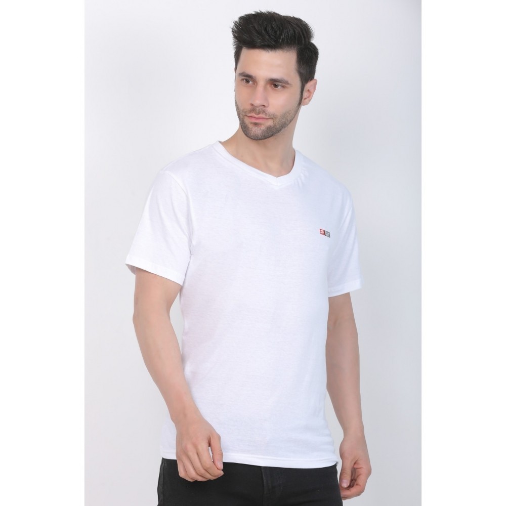 Men's Cotton Jersey V Neck Plain Tshirt