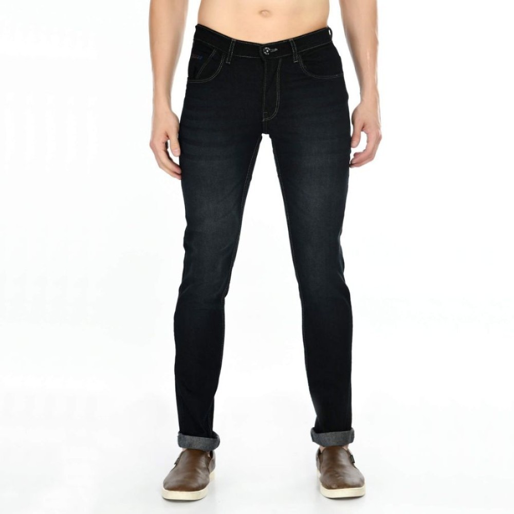 Men's Straight Fit Denim Mid Rise Jeans