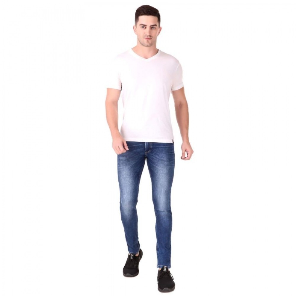 Men's Slim Fit Denim Mid Rise Jeans