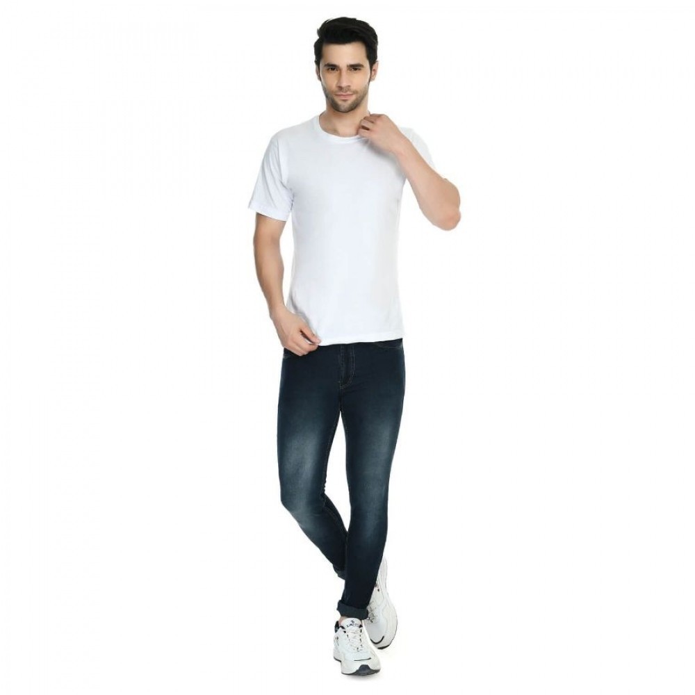 Men's Skinny Fit Denim Mid Rise Jeans