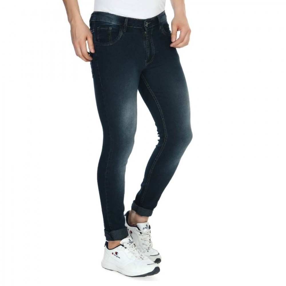 Men's Skinny Fit Denim Mid Rise Jeans