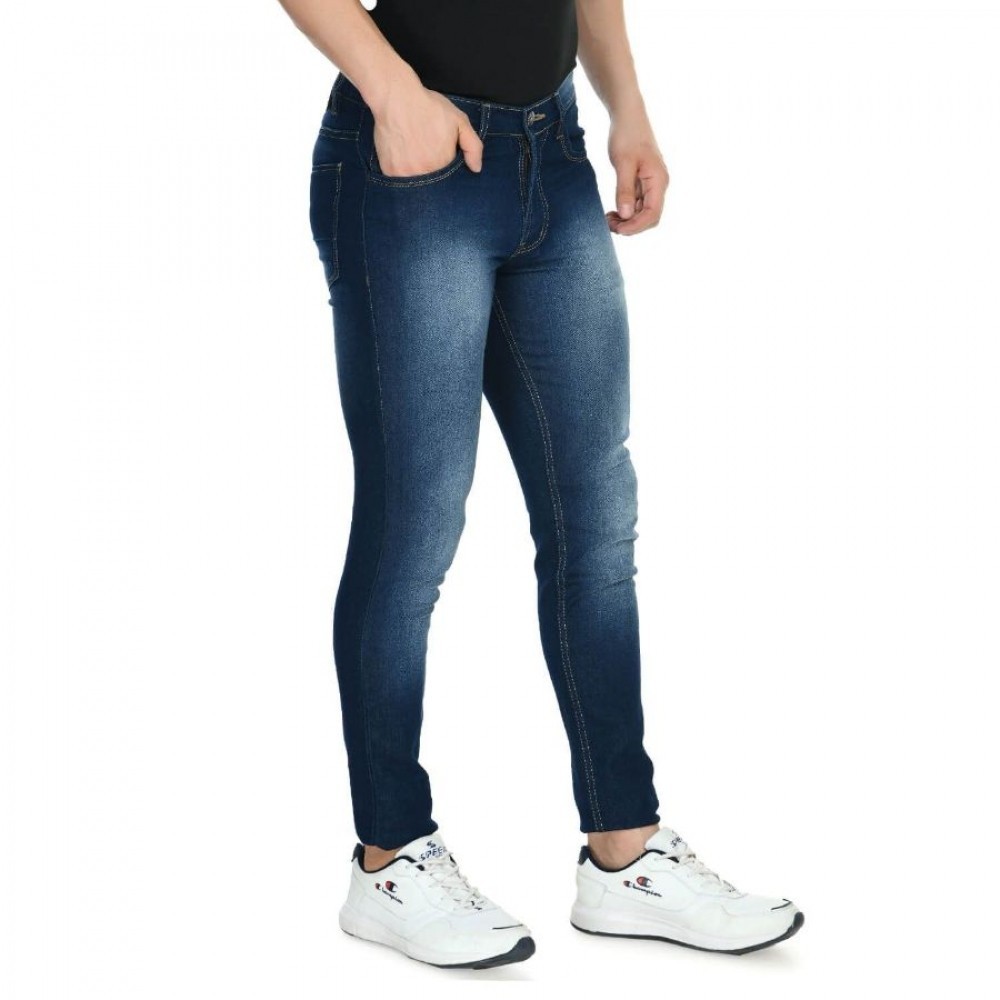 Men's Skinny Fit Denim Mid Rise Jeans