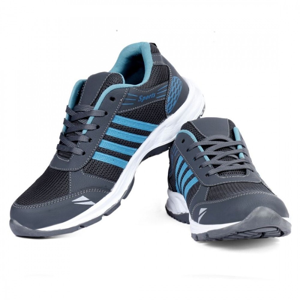 Men Grey,Blue Color Mesh Material Casual Sports Shoes