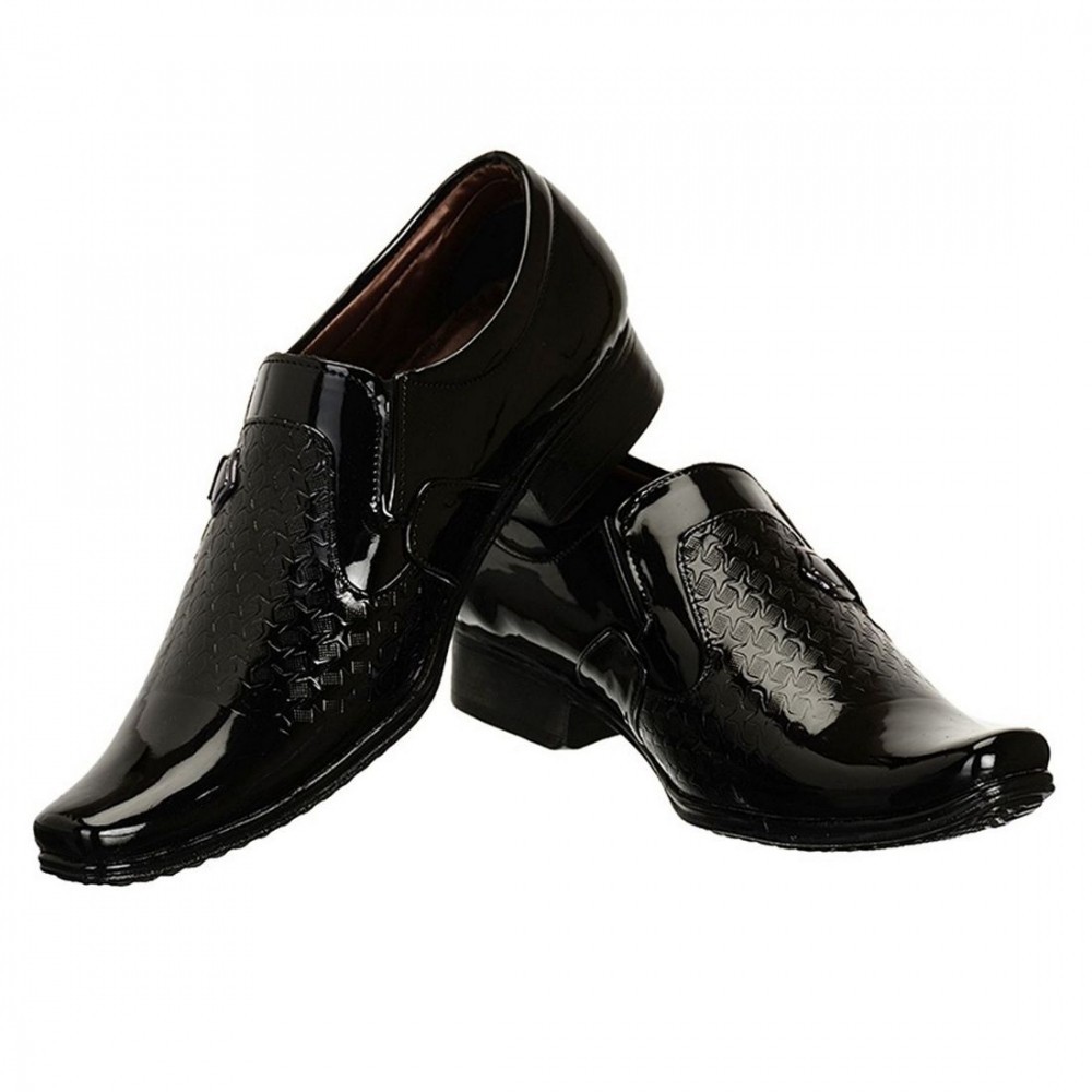 Men Black Color Synthetic Material Casual Formal Shoes