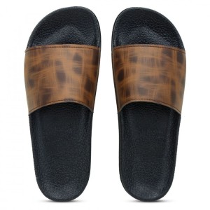Women Brown Color Synthetic Material Casual Sliders