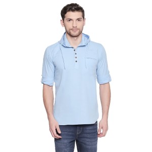 Men's Cotton Casual Short Cross Kurta Shirt