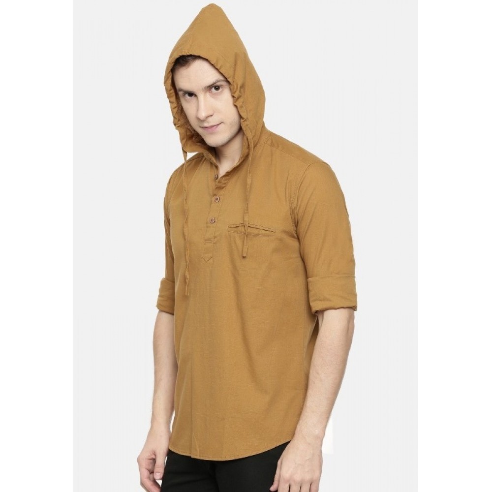 Men's Cotton Casual Short Cross Kurta Shirt