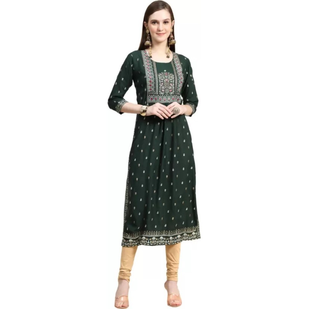 Women's Printed Embroidery Kurti