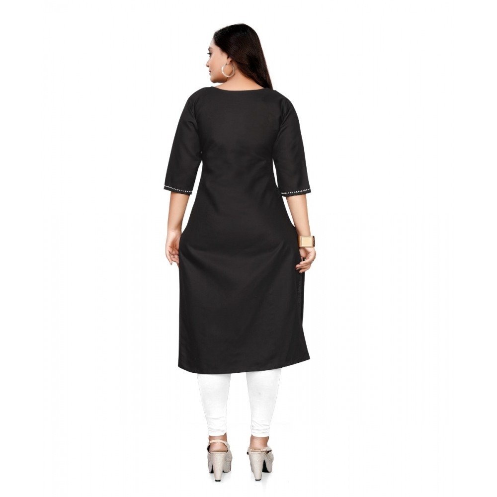 Women's Cotton Soild A-Line Kurti