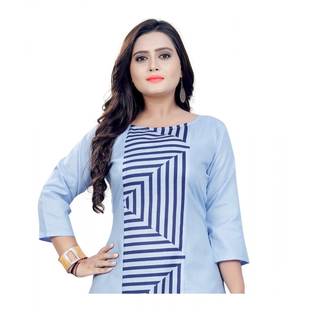 Women's Cotton Digital Print Straight Kurti