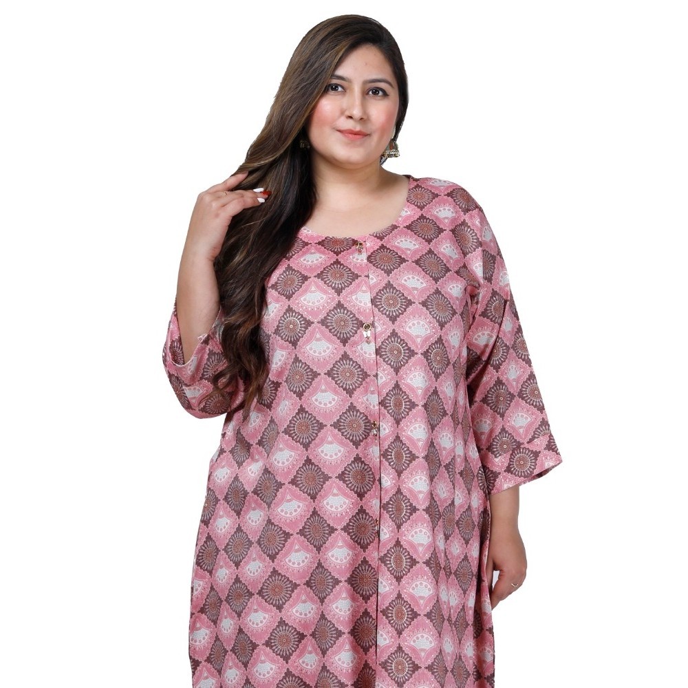 Women's Office wear Golden Foil Capsule A-Line Kurti