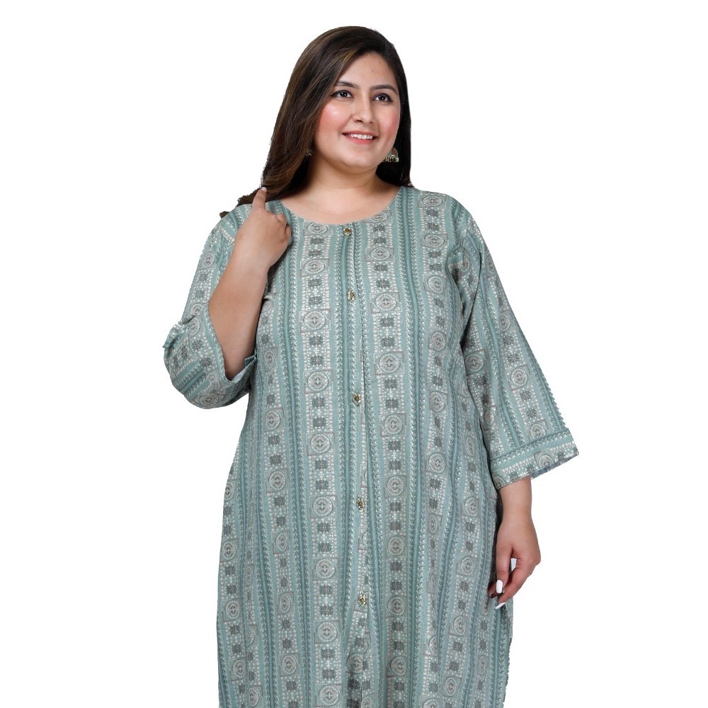 Women's Office wear Golden Foil Capsule A-Line Kurti