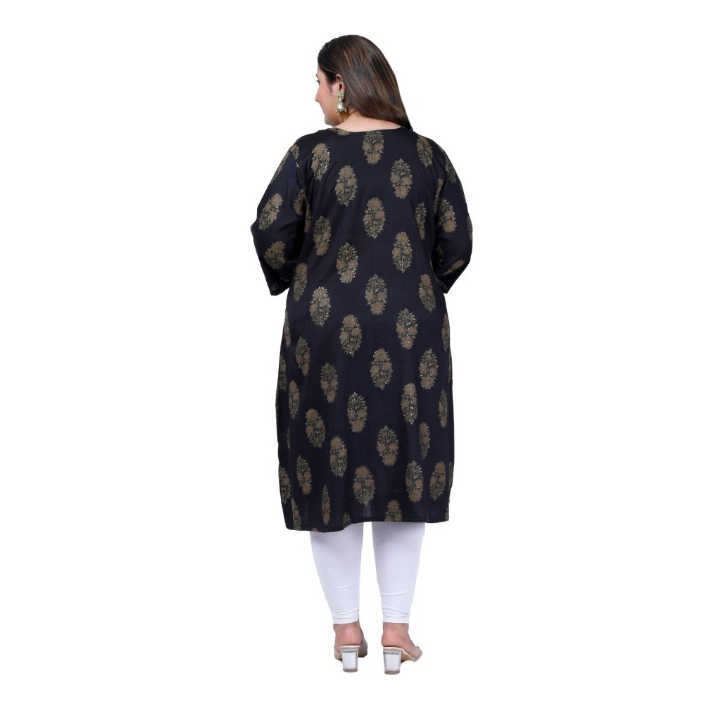 Women's Office wear Golden Foil Capsule A-Line Kurti