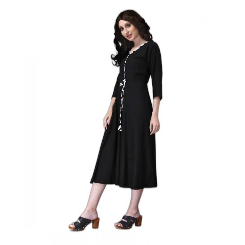 Women's Rayon Lace Straight Kurti