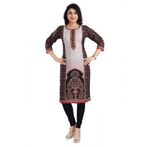 Women's 3/4th Sleeve Cotton Blend Tunic Long Kurti