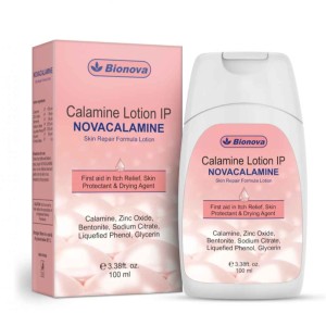 Bionova Calamine Lotion For Minor Skin Rashes and Skin Irritation Can Be Used By Adults And Children 100ml