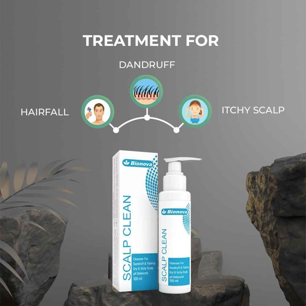 Bionova Scalp Clean Anti Dandruff Shampoo For Dry, Itchy & Flaking Scalp - 100ml