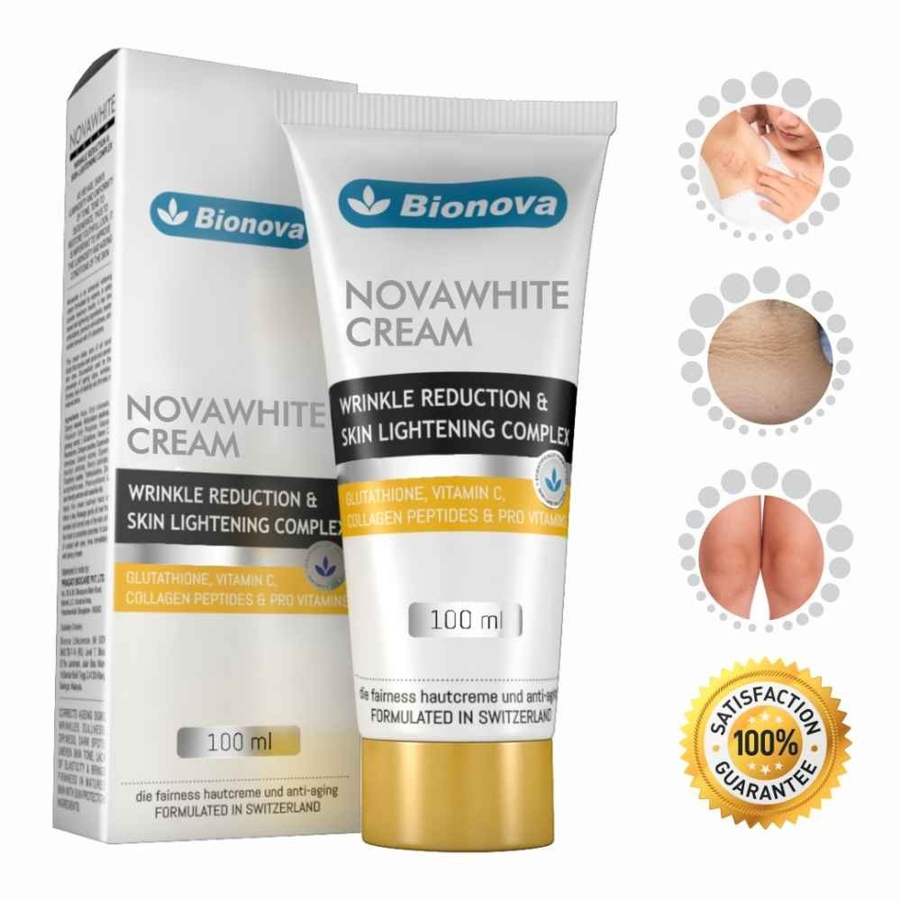 Bionova Novawhite Glutathione Cream For Glowing Skin Wrinkle Reduction Complex For Men And Women- Suitable For All Skin Types, 100ml