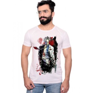 Unisex Half Sleeves Joker Tie Tshirts