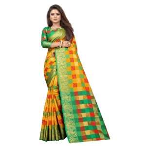 Women's Jacquard Saree With Blouse