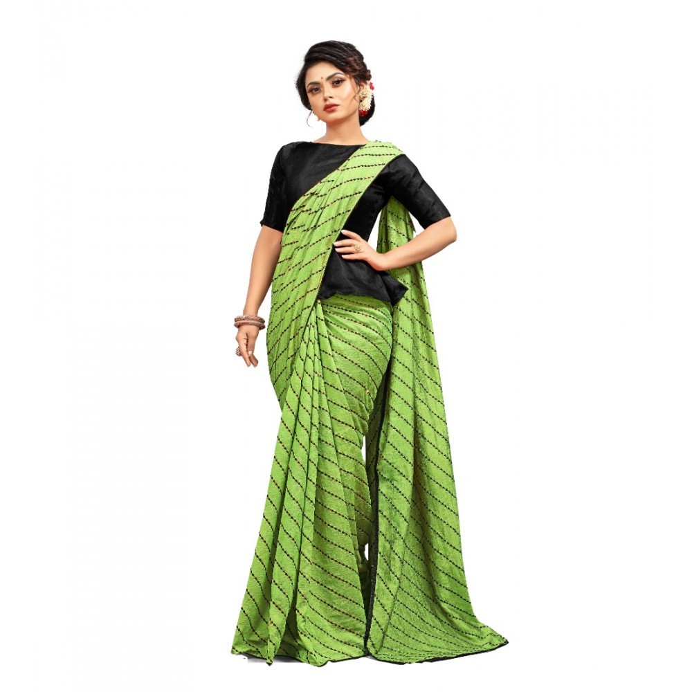 Women's Vichitra Saree with Blouse