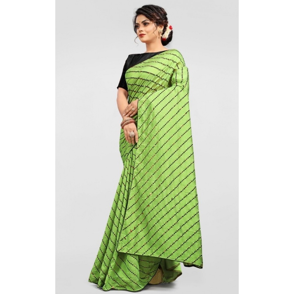 Women's Vichitra Saree with Blouse